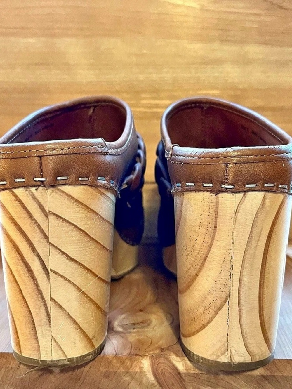 Dolce Vita Hila Braided Wooden Heel Clog in Saddle Women’s US 8 - Picture 3 of 8
